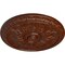 Ekena Millwork Kirke Ceiling Medallion (Fits Canopies up to 3 3/4"), 15 3/4"OD x 5/8"P, Burnished Mahogany Crackle CM16KIBMC - alternate 2